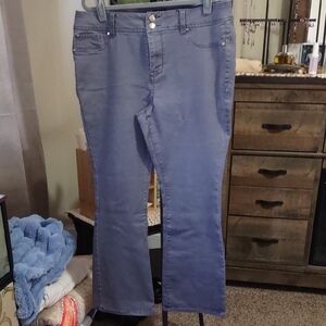 IMAN Blue Flare Wide-Leg Jeans